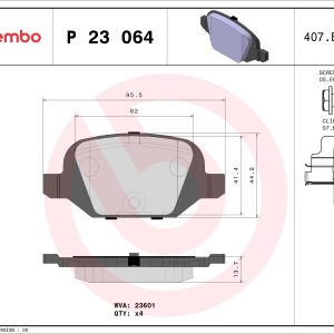 Set placute frana BREMBO P 23 064