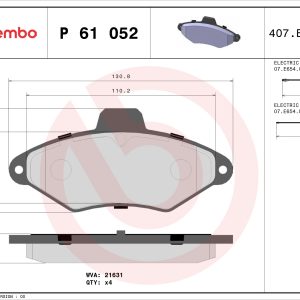 Set placute frana BREMBO P 61 052