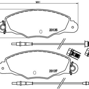 Set placute frana BREMBO P 61 061