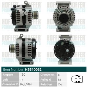 Alternator HOFFER H5510062