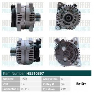 Alternator HOFFER H5510397