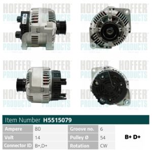 Alternator HOFFER H5515079