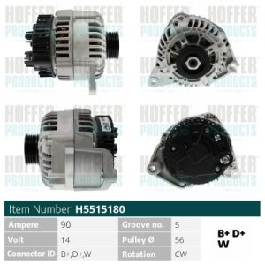 Alternator HOFFER H5515180