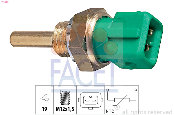 Senzor temperatura lichid de racire FACET 7.3147 – CITROEN | AutoRival