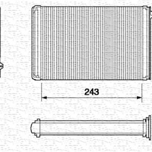 Schimbator de caldura incalzire habitaclu MAGNETI MARELLI 350218056000