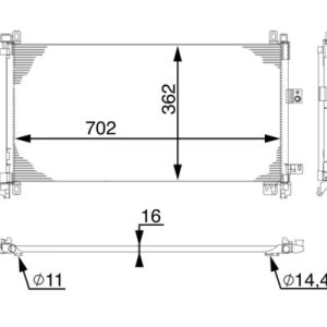 Condensator climatizare MAHLE ORIGINAL AC 597 000S – CITROEN | AutoRival