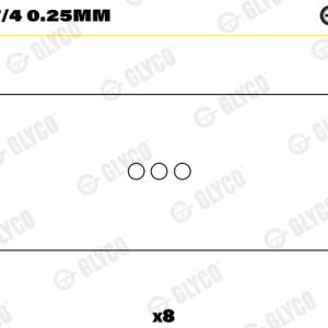 Cuzineti biela GLYCO 01-4127/4 0.25mm – CITROEN | AutoRival