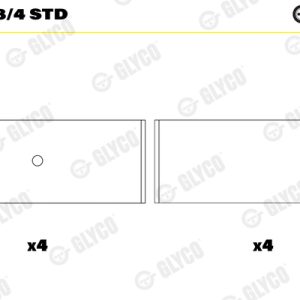 Cuzineti biela GLYCO 71-4033/4 STD – CITROEN | AutoRival