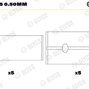 Cuzineti arbore cotit GLYCO H1066/5 0.50mm – CITROEN | AutoRival
