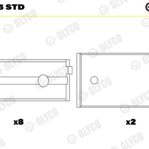Cuzineti arbore cotit GLYCO H1075/5 STD – CITROEN | AutoRival