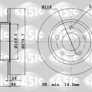 Disc frana SASIC 6100021 – CITROEN | AutoRival