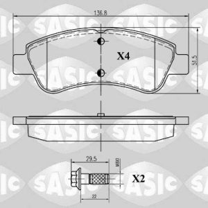 Set placute frana SASIC 6210012 – CITROEN | AutoRival
