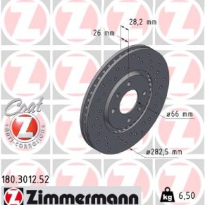 Disc frana ZIMMERMANN 180.3012.52 – CITROEN | AutoRival