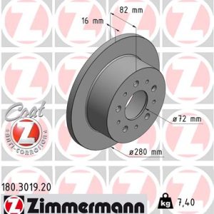 Disc frana ZIMMERMANN 180.3019.20 – CITROEN | AutoRival