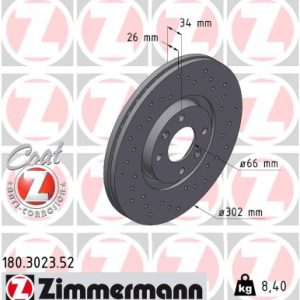 Disc frana ZIMMERMANN 180.3023.52 – CITROEN | AutoRival