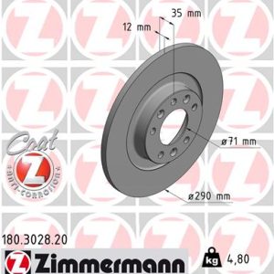 Disc frana ZIMMERMANN 180.3028.20 – CITROEN | AutoRival