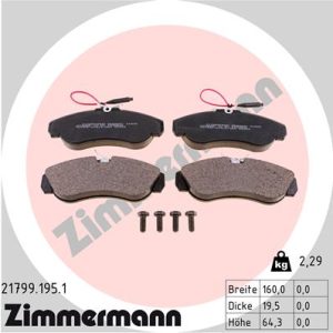 Set placute frana ZIMMERMANN 21799.195.1 – CITROEN | AutoRival