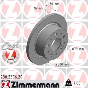 Disc frana ZIMMERMANN 230.2376.20 – CITROEN | AutoRival