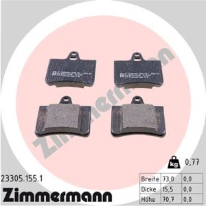 Set placute frana ZIMMERMANN 23305.155.1 – CITROEN | AutoRival