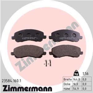 Set placute frana ZIMMERMANN 23584.160.1 – CITROEN | AutoRival