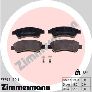 Set placute frana ZIMMERMANN 23599.190.1 – CITROEN | AutoRival