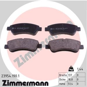 Set placute frana ZIMMERMANN 23954.190.1 – CITROEN | AutoRival