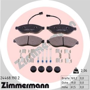 Set placute frana ZIMMERMANN 24468.190.2 – CITROEN | AutoRival