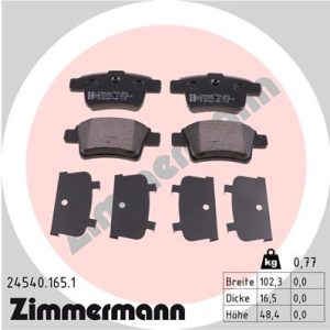 Set placute frana ZIMMERMANN 24540.165.1 – CITROEN | AutoRival