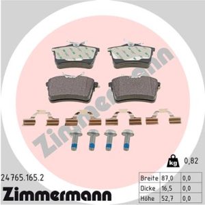 Set placute frana ZIMMERMANN 24765.165.2 – CITROEN | AutoRival
