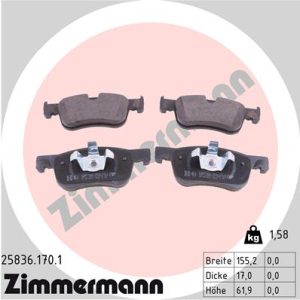 Set placute frana ZIMMERMANN 25836.170.1 – CITROEN | AutoRival