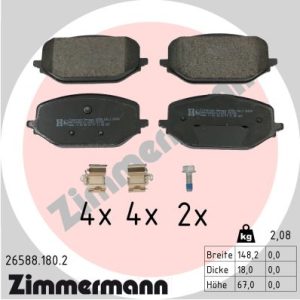 Set placute frana ZIMMERMANN 26588.180.2 – CITROEN | AutoRival