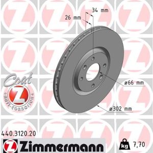 Disc frana ZIMMERMANN 440.3120.20 – CITROEN | AutoRival