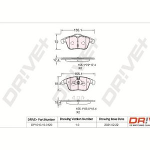 Set placute frana DRIVE DP1010.10.0120 – CITROEN | AutoRival