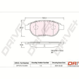 Set placute frana DRIVE DP1010.10.0849 – CITROEN | AutoRival