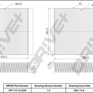 Filtru aer habitaclu DRIVE DP1110.12.0236 – CITROEN | AutoRival
