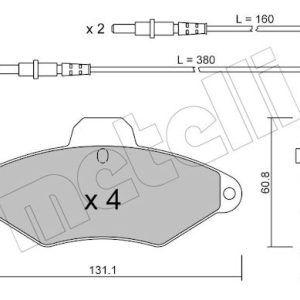 Set placute frana METELLI 22-0144-0