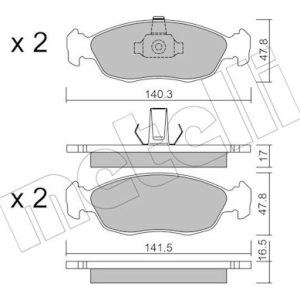 Set placute frana METELLI 22-0156-1