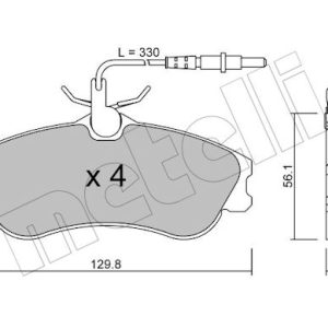 Set placute frana METELLI 22-0217-0