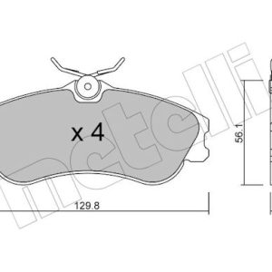 Set placute frana METELLI 22-0217-1
