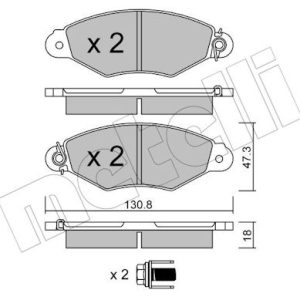Set placute frana METELLI 22-0253-0