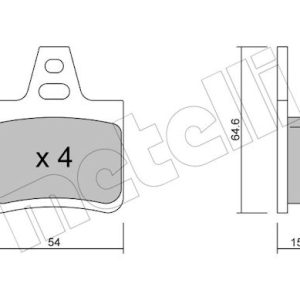 Set placute frana METELLI 22-0285-0