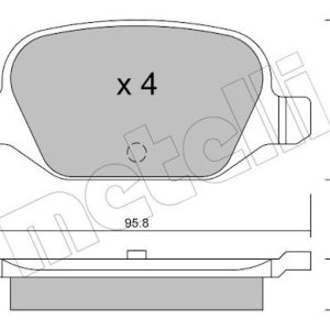 Set placute frana METELLI 22-0324-0