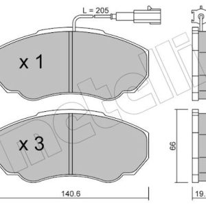 Set placute frana METELLI 22-0325-0