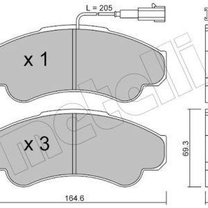 Set placute frana METELLI 22-0326-0