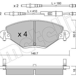 Set placute frana METELLI 22-0331-0