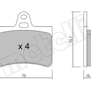 Set placute frana METELLI 22-0333-0