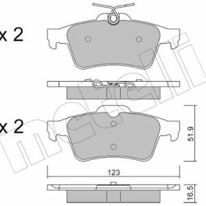 Set placute frana METELLI 22-0337-1