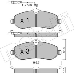 Set placute frana METELLI 22-0707-0