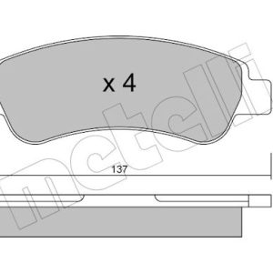 Set placute frana METELLI 22-0710-0