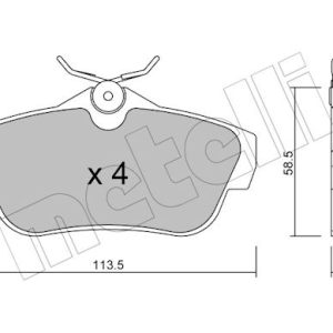 Set placute frana METELLI 22-0712-0